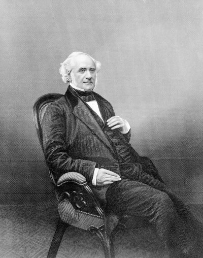 George Peabody, engraved by D.J Pound by English Photographer